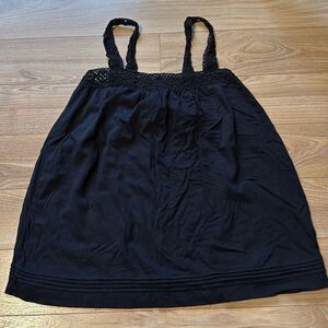 Banana Republic Vintage Black Cotton Summer Top Size Small